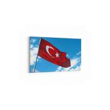 Olla 17535Y Türk Bayrağı Görseli Yatay Kanvas Tablo, Ölçü 150X100