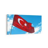 Olla 17535YD Türk Bayrağı Görseli Yatay Dar Kanvas Tablo, Ölçü 60X30