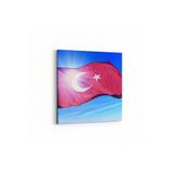 Olla 17536K Türk Bayrağı Görseli Kare Kanvas Tablo, Ölçü 160X160