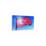 Olla 17536Y Türk Bayrağı Görseli Yatay Kanvas Tablo, Ölçü 100X70