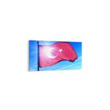 Olla 17536YD Türk Bayrağı Görseli Yatay Dar Kanvas Tablo, Ölçü 80X40