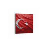 Olla 17537K Türk Bayrağı Görseli Kare Kanvas Tablo, Ölçü 130X130