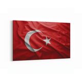 Olla 17537Y Türk Bayrağı Görseli Yatay Kanvas Tablo, Ölçü 60X40