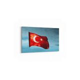 Olla 17538Y Türk Bayrağı Görseli Yatay Kanvas Tablo, Ölçü 120X80