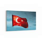 Olla 17538Y Türk Bayrağı Görseli Yatay Kanvas Tablo, Ölçü 90X60