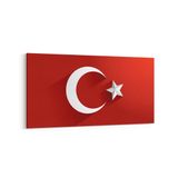 Olla 17539YD Türk Bayrağı Görseli Yatay Dar Kanvas Tablo, Ölçü 60X30