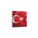 Olla 17541K Türk Bayrağı Görseli Kare Kanvas Tablo, Ölçü 100X100