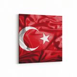 Olla 17541K Türk Bayrağı Görseli Kare Kanvas Tablo, Ölçü 40X40