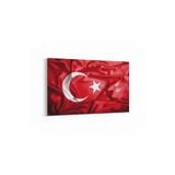 Olla 17541Y Türk Bayrağı Görseli Yatay Kanvas Tablo, Ölçü 100X70