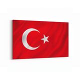 Olla 17542Y Türk Bayrağı Görseli Yatay Kanvas Tablo, Ölçü 40X30