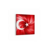 Olla 17543K Türk Bayrağı Görseli Kare Kanvas Tablo, Ölçü 40X40