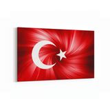 Olla 17543Y Türk Bayrağı Görseli Yatay Kanvas Tablo, Ölçü 100X70