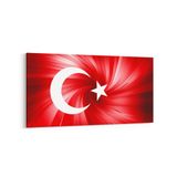 Olla 17543YD Türk Bayrağı Görseli Yatay Dar Kanvas Tablo, Ölçü 160X80