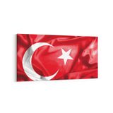 Olla 17544YD Türk Bayrağı Görseli Yatay Dar Kanvas Tablo, Ölçü 100X50
