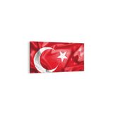 Olla 17544YD Türk Bayrağı Görseli Yatay Dar Kanvas Tablo, Ölçü 60X30