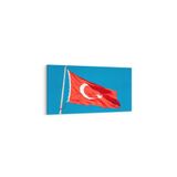Olla 17545YD Türk Bayrağı Görseli Yatay Dar Kanvas Tablo, Ölçü 80X40
