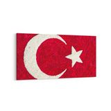 Olla 17546YD Türk Bayrağı Görseli Yatay Dar Kanvas Tablo, Ölçü 60X30