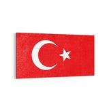 Olla 17547YD Türk Bayrağı Görseli Yatay Dar Kanvas Tablo, Ölçü 160X80