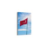Olla 17548D Türk Bayrağı Görseli Dikey Kanvas Tablo, Ölçü 60X90