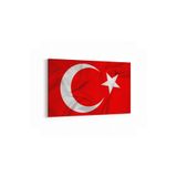 Olla 17549Y Türk Bayrağı Görseli Yatay Kanvas Tablo, Ölçü 150X100