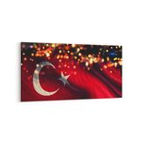 Olla 17550YD Türk Bayrağı Görseli Yatay Dar Kanvas Tablo, Ölçü 100X50