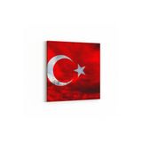 Olla 17551K Türk Bayrağı Görseli Kare Kanvas Tablo, Ölçü 120X120
