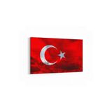 Olla 17551Y Türk Bayrağı Görseli Yatay Kanvas Tablo, Ölçü 30X20
