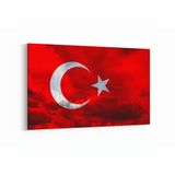Olla 17551Y Türk Bayrağı Görseli Yatay Kanvas Tablo, Ölçü 40X30
