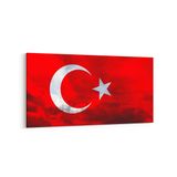 Olla 17551YD Türk Bayrağı Görseli Yatay Dar Kanvas Tablo, Ölçü 80X40
