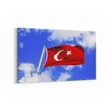 Olla 17552Y Türk Bayrağı Görseli Yatay Kanvas Tablo, Ölçü 90X60