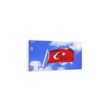 Olla 17552YD Türk Bayrağı Görseli Yatay Dar Kanvas Tablo, Ölçü 60X30