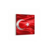 Olla 17553K Türk Bayrağı Görseli Kare Kanvas Tablo, Ölçü 50X50