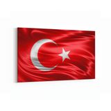 Olla 17553Y Türk Bayrağı Görseli Yatay Kanvas Tablo, Ölçü 90X60