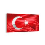 Olla 17553YD Türk Bayrağı Görseli Yatay Dar Kanvas Tablo, Ölçü 140X70