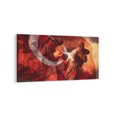 Olla 17554YD Türk Bayrağı Görseli Yatay Dar Kanvas Tablo, Ölçü 60X30