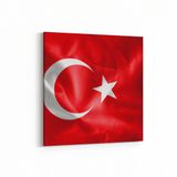 Olla 17555K Türk Bayrağı Görseli Kare Kanvas Tablo, Ölçü 80X80