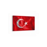 Olla 17555Y Türk Bayrağı Görseli Yatay Kanvas Tablo, Ölçü 70X50
