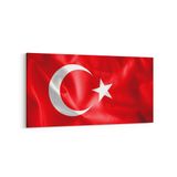 Olla 17555YD Türk Bayrağı Görseli Yatay Dar Kanvas Tablo, Ölçü 140X70