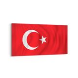 Olla 17556YD Türk Bayrağı Görseli Yatay Dar Kanvas Tablo, Ölçü 80X40