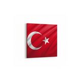 Olla 17557K Türk Bayrağı Görseli Kare Kanvas Tablo, Ölçü 50X50