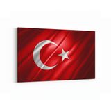 Olla 17563Y Türk Bayrağı Görseli Yatay Kanvas Tablo, Ölçü 100X70