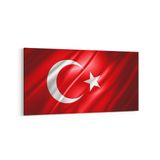 Olla 17563YD Türk Bayrağı Görseli Yatay Dar Kanvas Tablo, Ölçü 100X50