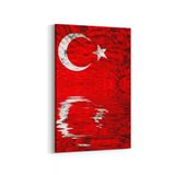 Olla 17564D Türk Bayrağı Görseli Dikey Kanvas Tablo, Ölçü 30X45