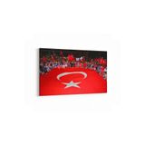 Olla 17566Y Türk Bayrağı Görseli Yatay Kanvas Tablo, Ölçü 70X50