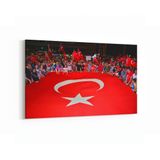Olla 17566Y Türk Bayrağı Görseli Yatay Kanvas Tablo, Ölçü 90X60