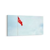 Olla 17567YD Türk Bayrağı Görseli Yatay Dar Kanvas Tablo, Ölçü 60X30