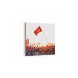 Olla 17568K Türk Bayrağı Görseli Kare Kanvas Tablo, Ölçü 80X80