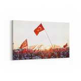 Olla 17568Y Türk Bayrağı Görseli Yatay Kanvas Tablo, Ölçü 30X20