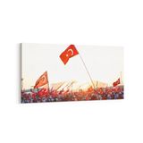 Olla 17568YD Türk Bayrağı Görseli Yatay Dar Kanvas Tablo, Ölçü 100X50