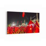 Olla 17569Y Türk Bayrağı Görseli Yatay Kanvas Tablo, Ölçü 100X70